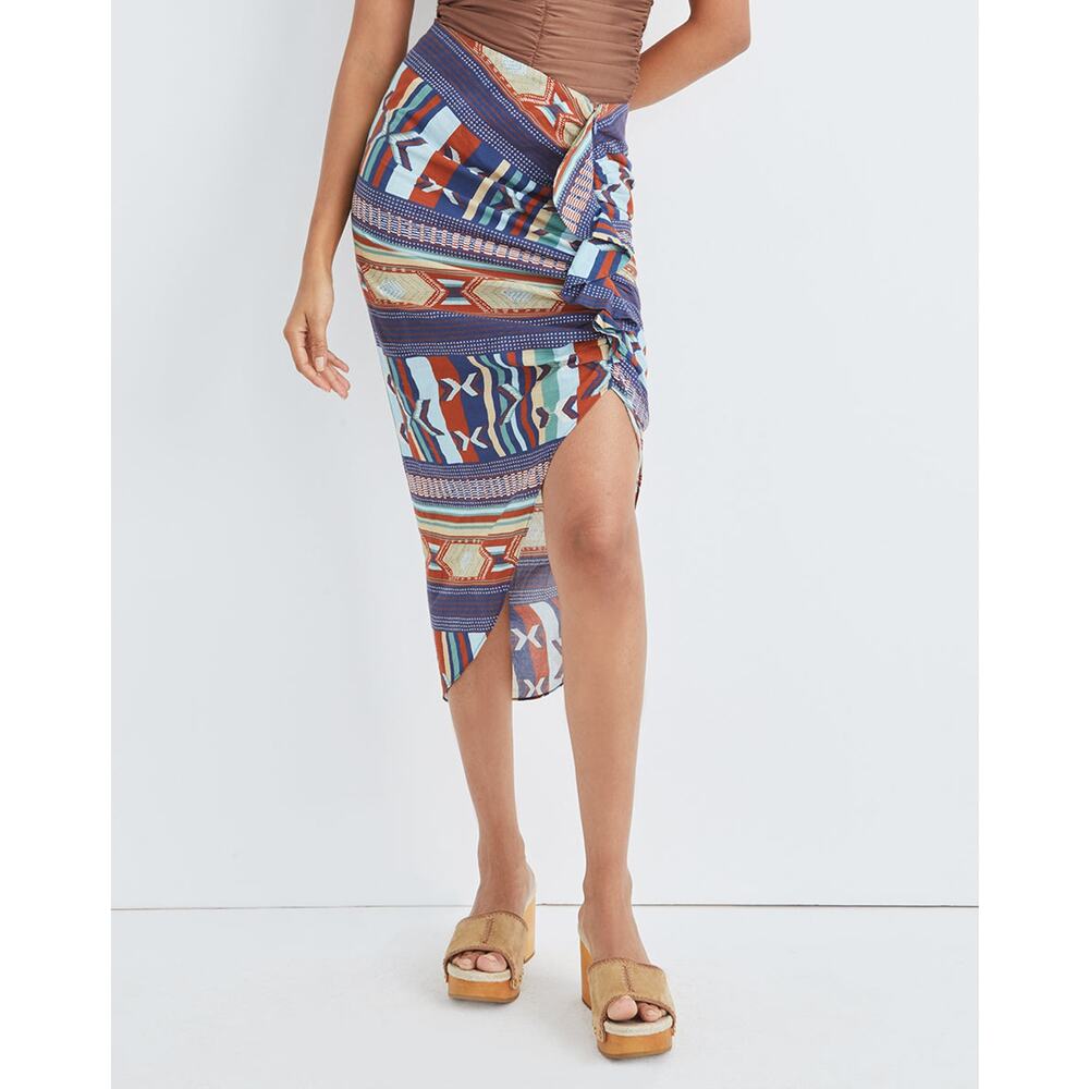 Veronica Beard 'Hazel' Blue Cotton Chevron Skirt Size XS